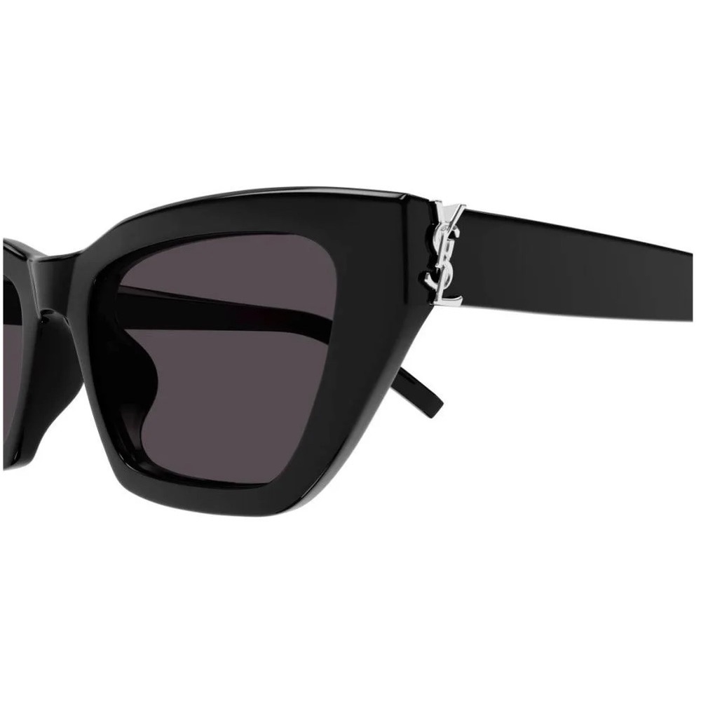 Saint Laurent SLM117 001 Sunglasses Silver Metal ASIAN FIT - Picture 2 of 5